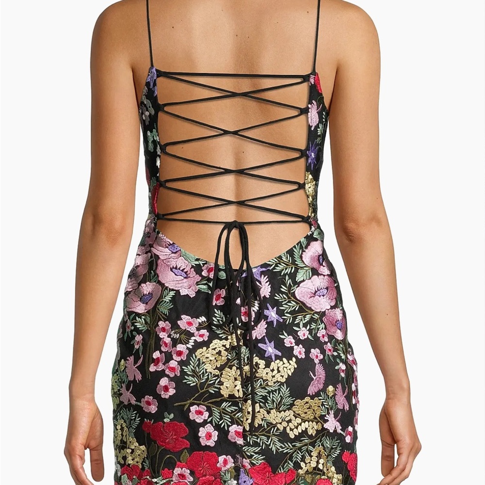 Floral Lace Mini Dress